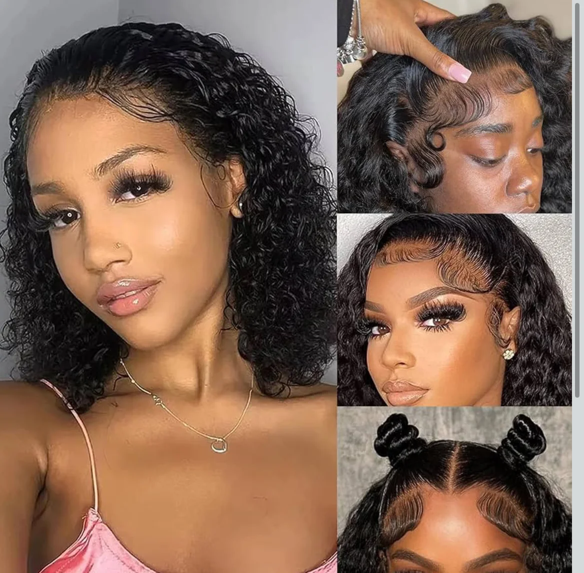 Jerry Curl Human Hair Wig. 13x4 Lace Front. 180% Density. Natural & Full