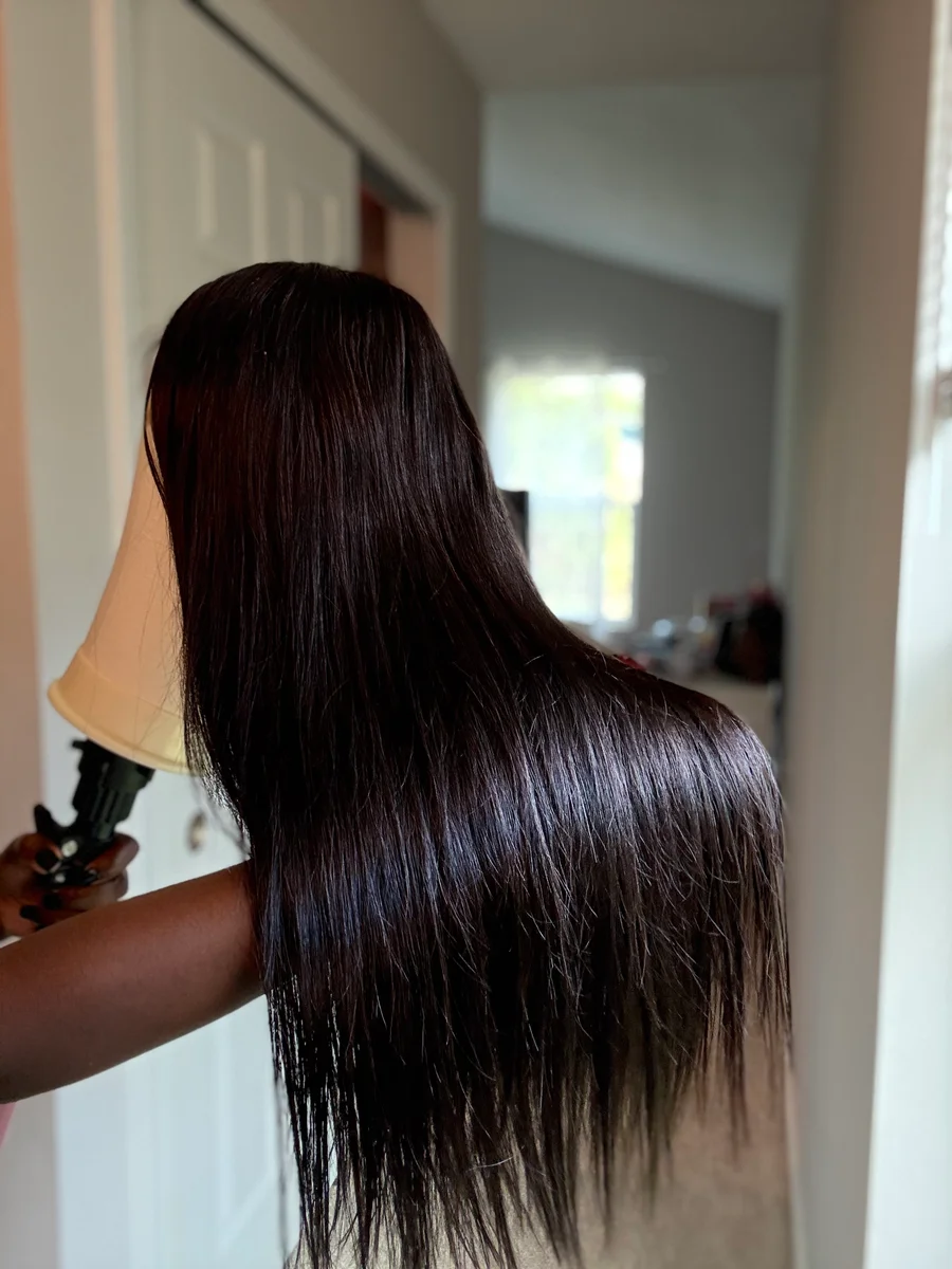 22 Inch Straight 100% Human Hair Wig. Silky, Sleek & Natural, image 2 of 2