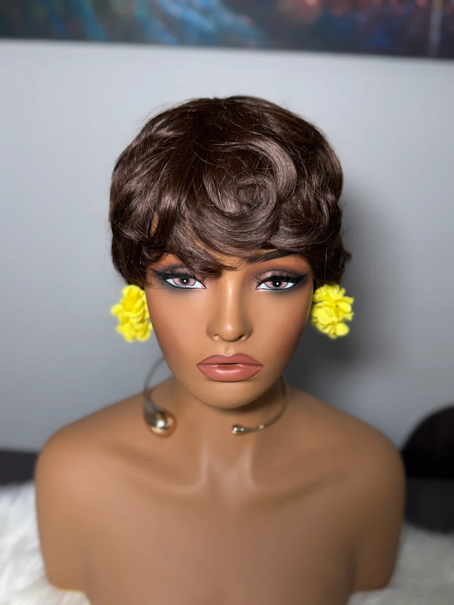 Brown Pixie Human Hair