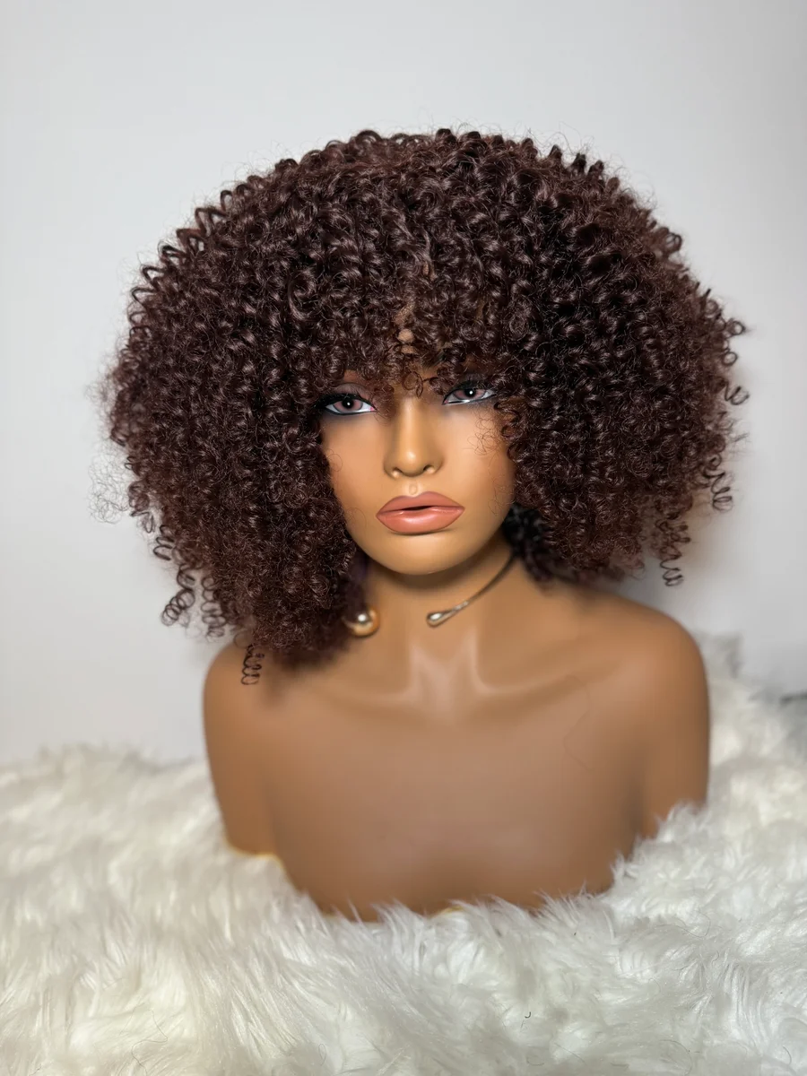 Synthetic Afro Curly Wig With Bags