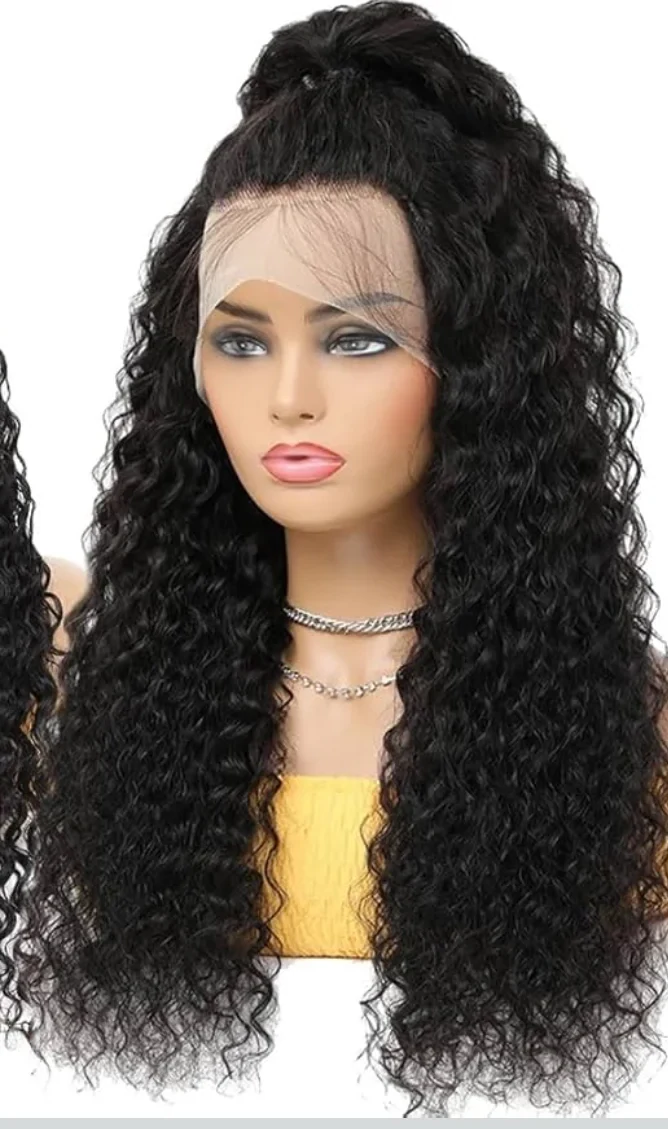 18 Inch Water Wave Human Hair Wig, 180% Density, Natural, Soft & Full Volume