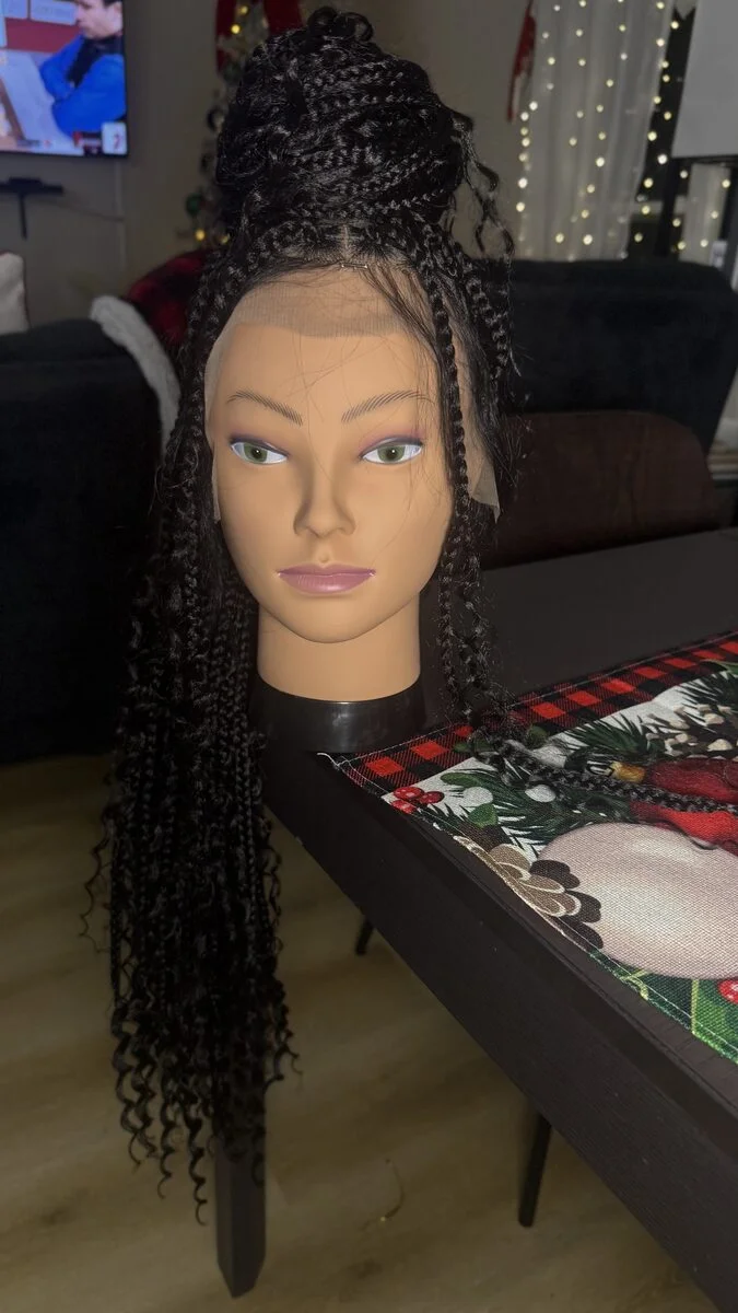 Bohemian Braided Crochet Wig ,Handmade from Scratch
