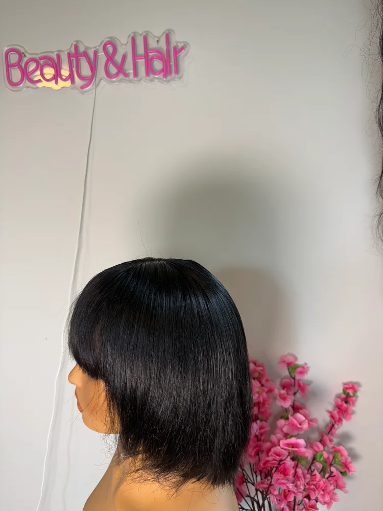 Human hair bang wig, image 2 of 3