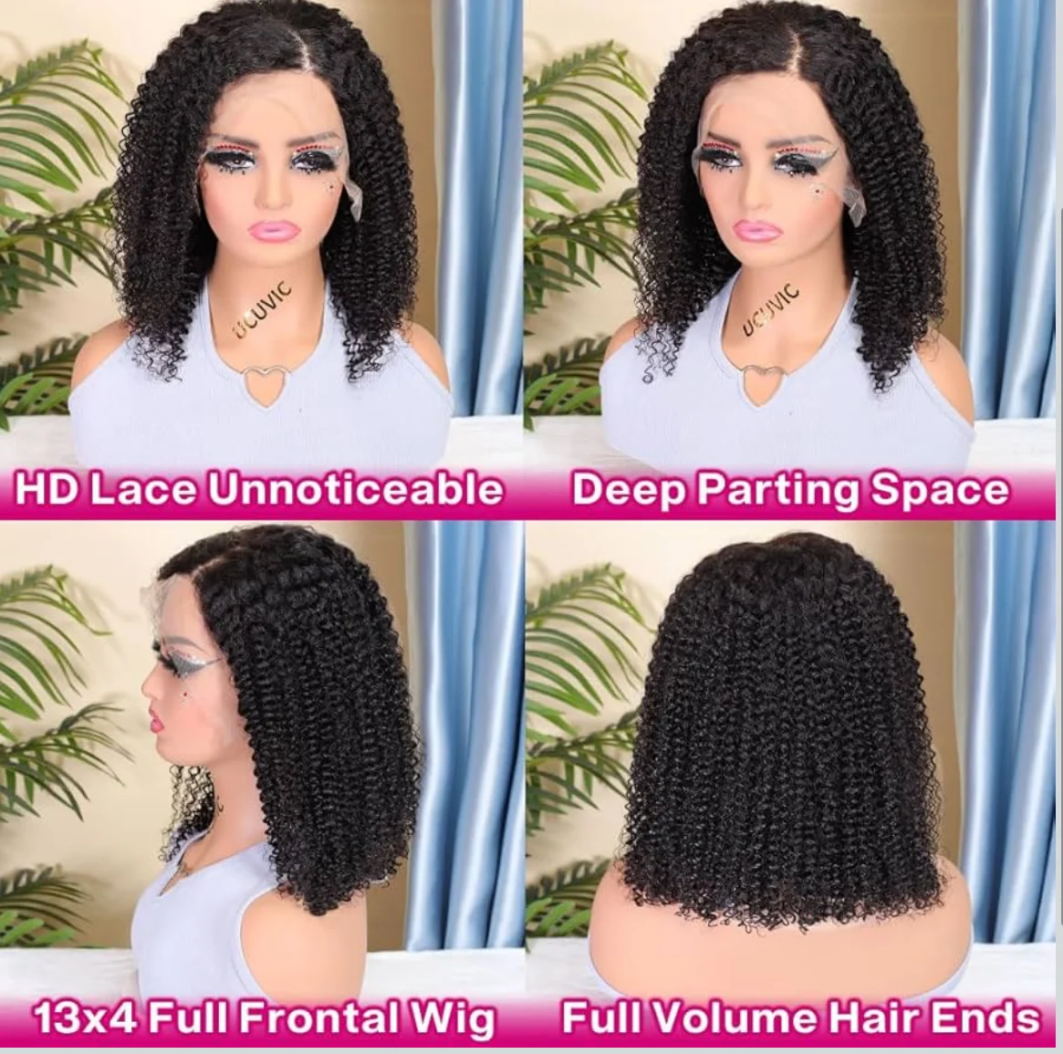 12 Inch Jerry Curl Human Hair Wig. Soft, Bouncy & Natural ✨