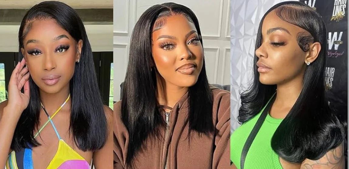 ✨ 18-Inch Straight Human Hair Wig. 13×4 Lace | 180% Density ✨