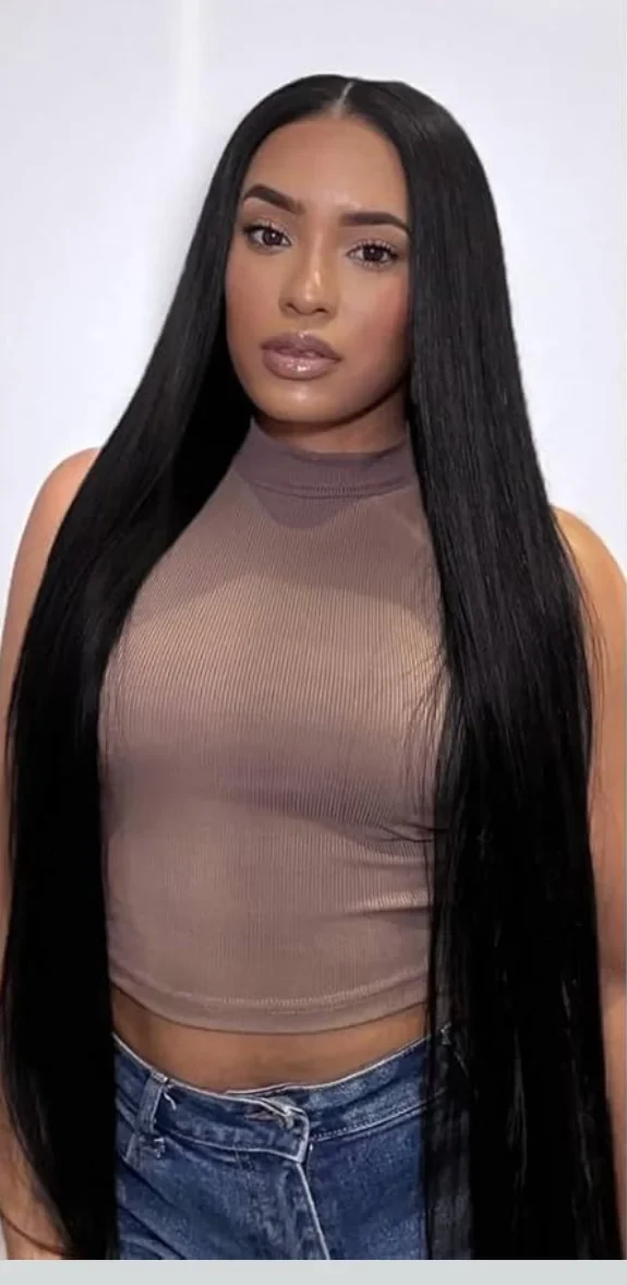 26-Inch Straight Human Hair Wig, 13x4 Lace, 180% Density