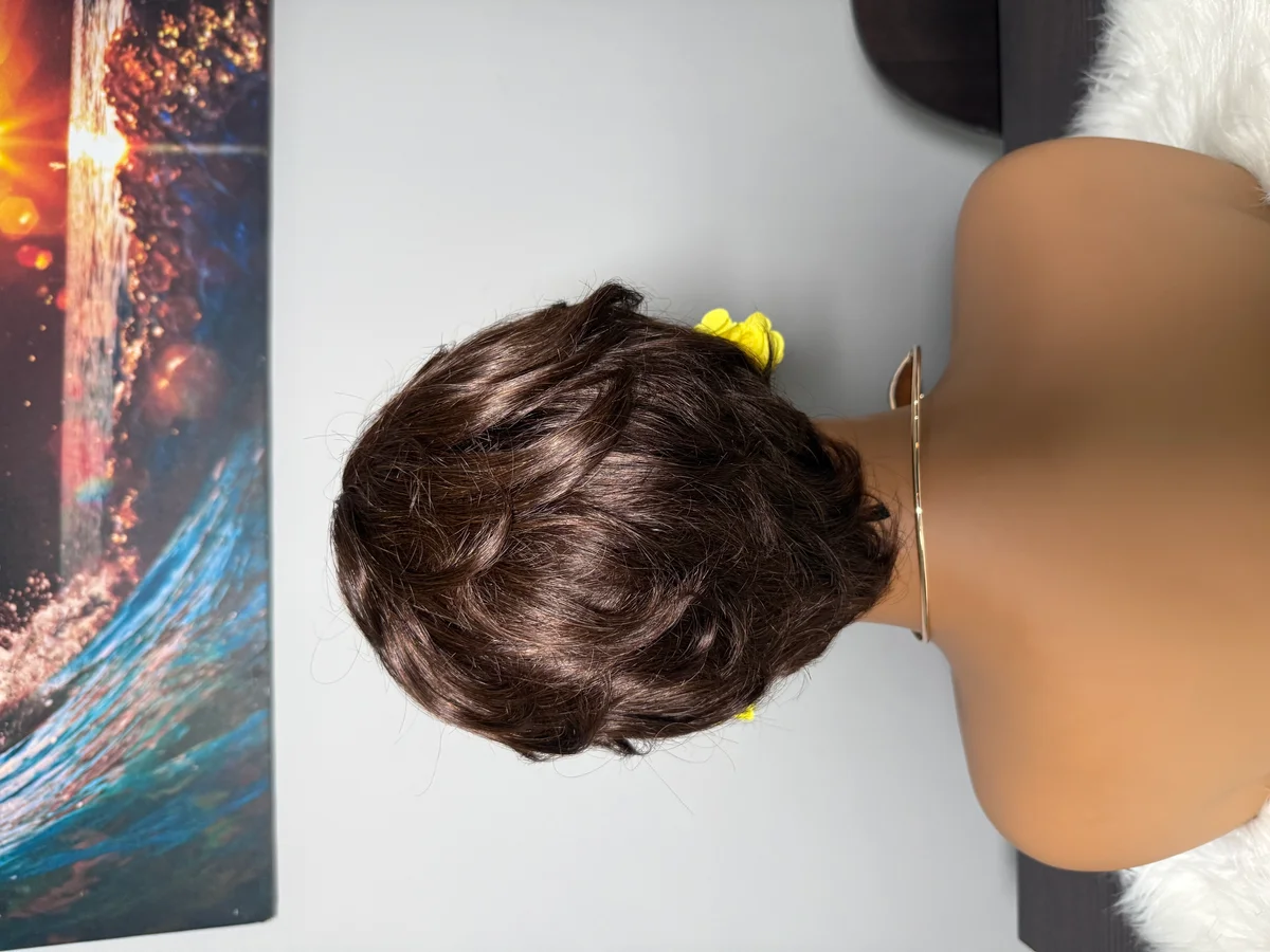 Brown Pixie Human Hair, image 2 of 2