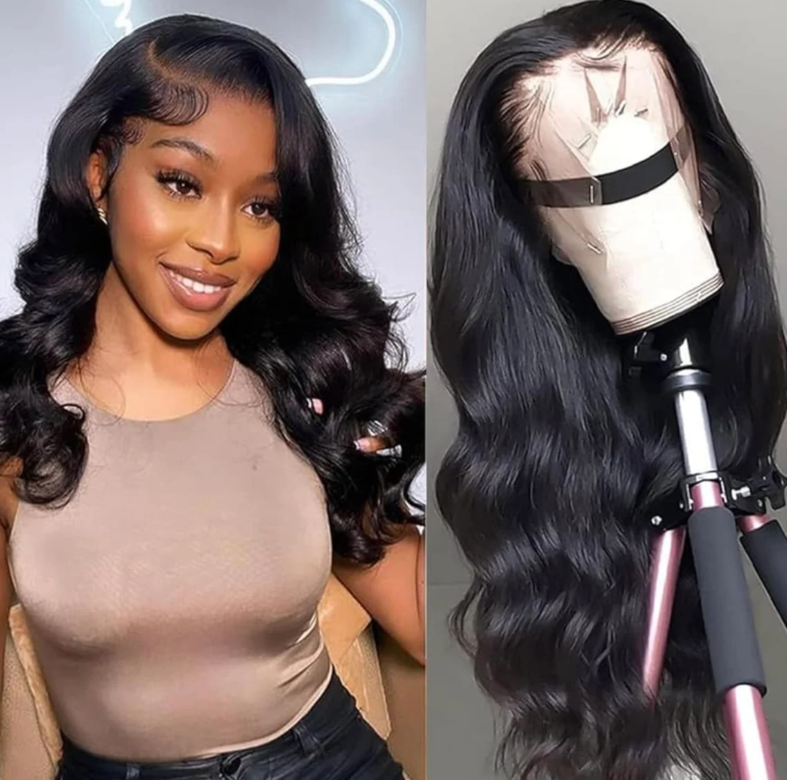 26 Inch Body Wave Human Hair Wig. 13×4 Lace Front | 180% Full Density