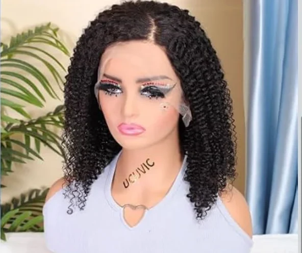 12 Inch Jerry Curl Human Hair Wig, Soft, Bouncy & Natural