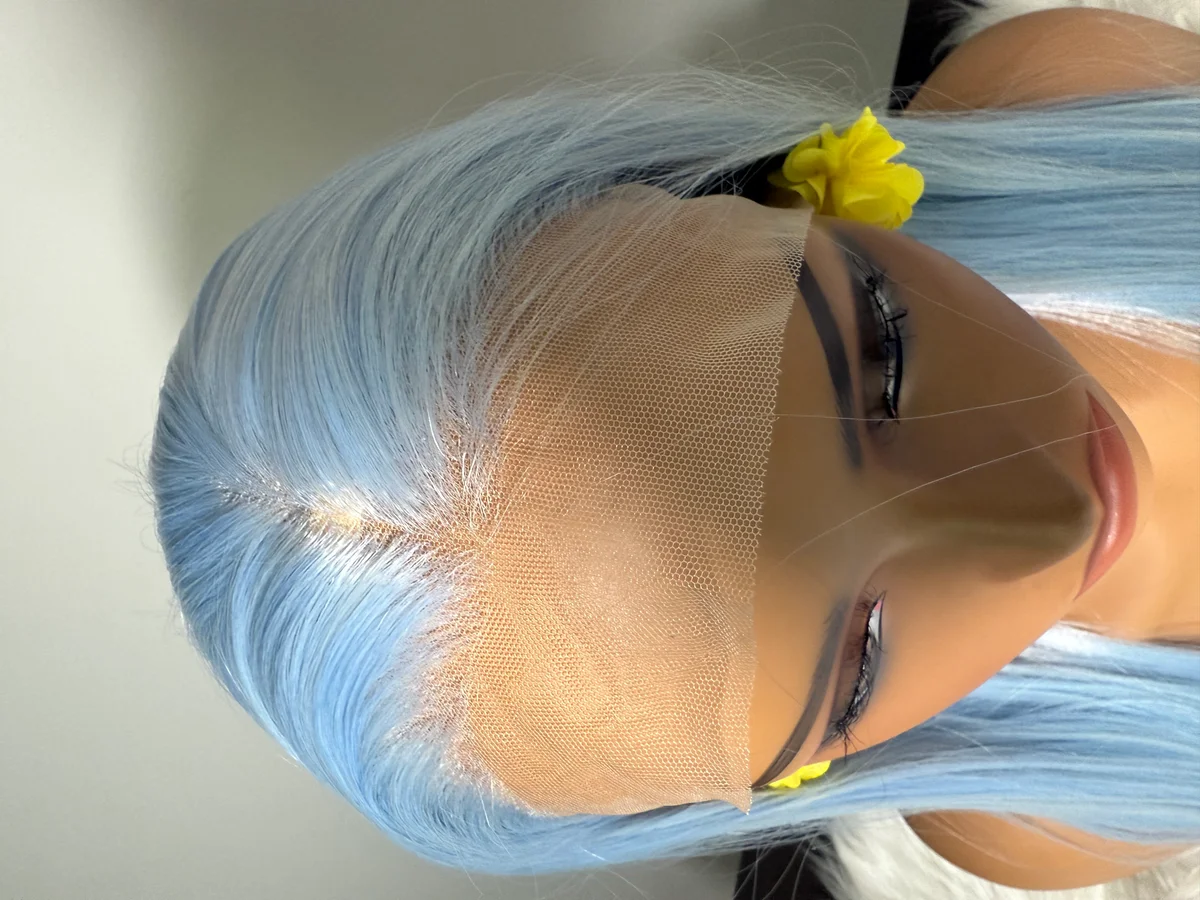 Light Blue Lace Front Wig Synthetic, image 2 of 4