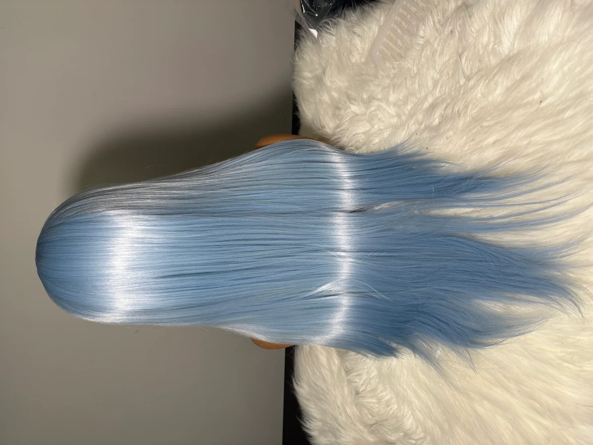 Light Blue Lace Front Wig Synthetic, image 4 of 4