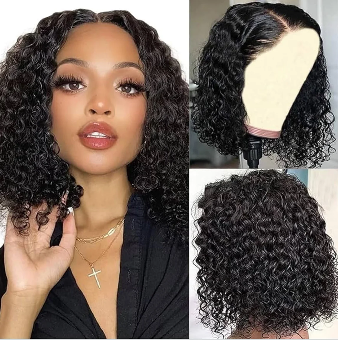 10 Jerry Curl Human Hair Wig. 13x4 Lace Front. 180% Density. Natural & Full