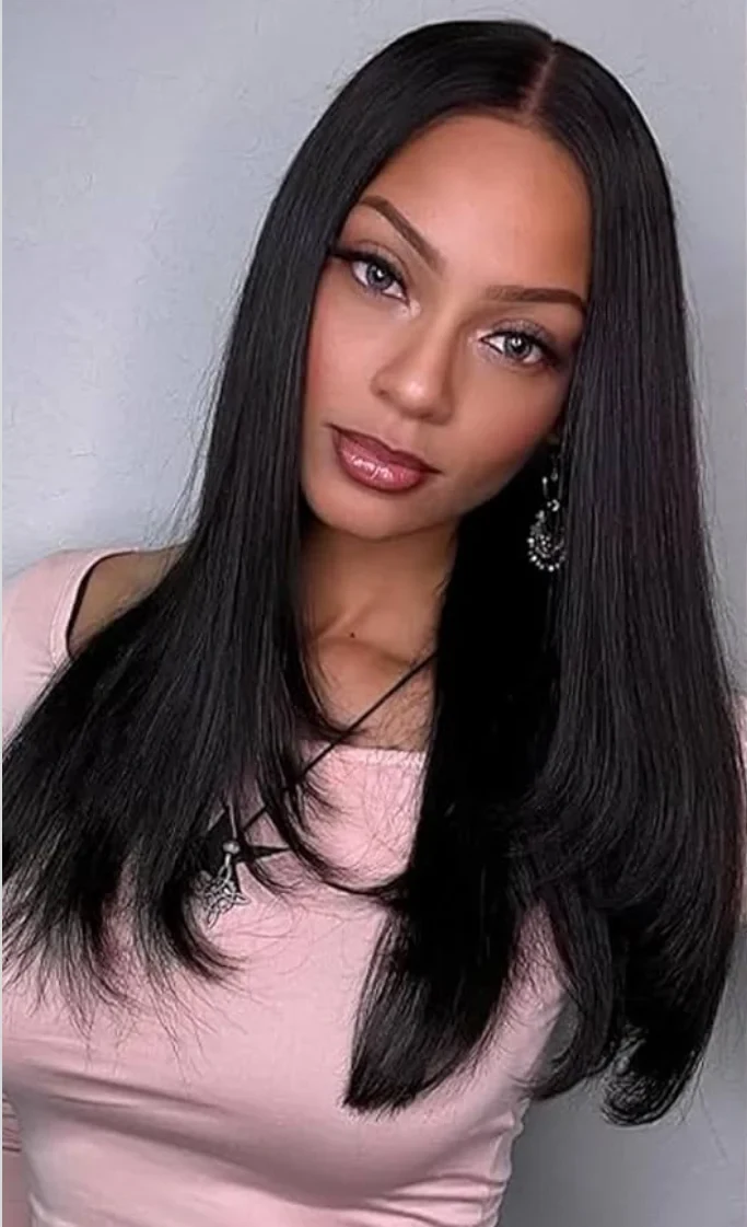 20-Inch Straight Human Hair Wig, 13x4 Lace, 180% Density